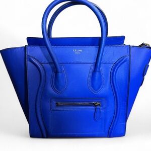 Celine Vibrant Blue Satchel